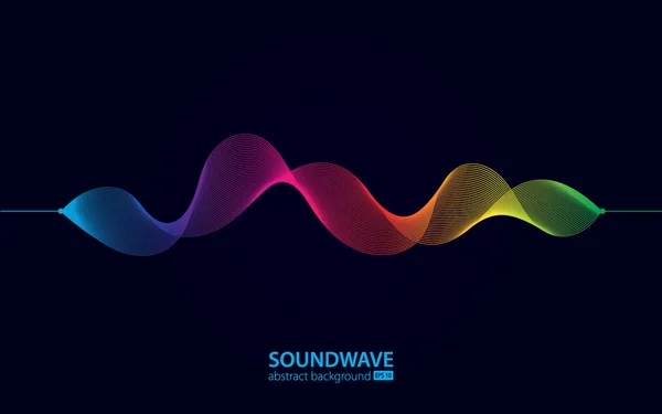 Soundwave Vector abstrakcyjne tło. Muzyka fal radiowych — Wektor stockowy