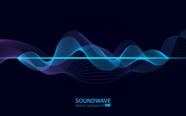Soundwave vektor abstrakt bakgrund. Musik Radio Wave — Stock vektor
