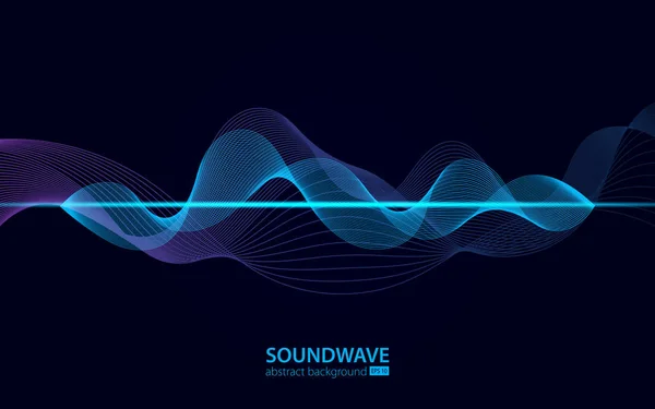 Soundwave vektör soyut arka plan. Müzik radyo dalgası