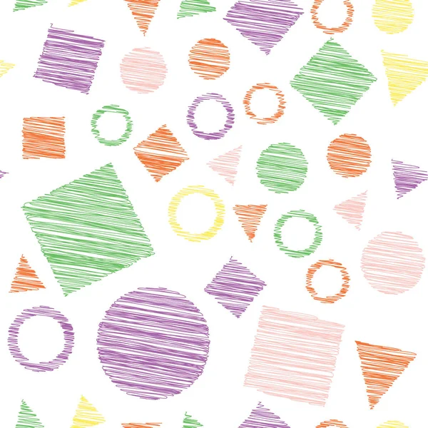 Geometric background, Kids seamless pattern. Geomentric print cl — Stock Vector