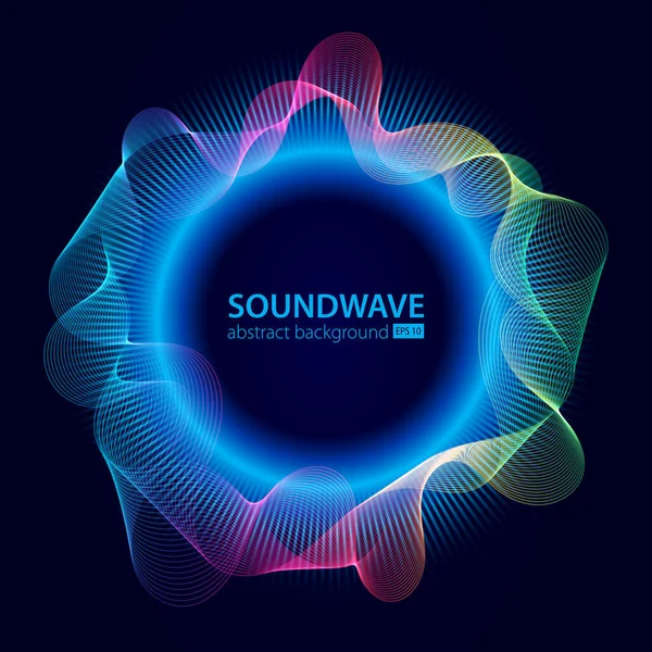 Soundwave vektör soyut arka plan. Müzik radyo dalgası. Ses dijital kayıt, titreşim, nabız ve müzik soundtrack Işareti.
