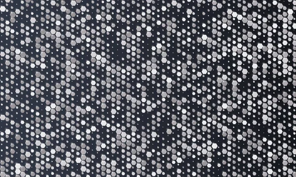 Specchio Piastrelle Nido Ape Argento Modello Geometrico Astratto Mosaico Esagono — Vettoriale Stock