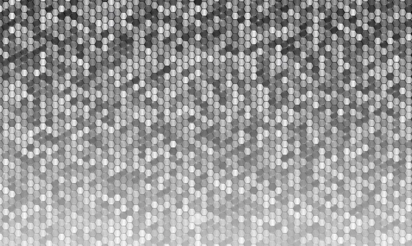 Carreaux miroirs en nid d'abeille argenté. Schéma géométrique abstrait de la mosaïque. Fond miroir minimal hexagonal en nid d'abeille pour couverture moderne, bannière publicitaire, toile. vecteur argent mosaïque fond . — Image vectorielle