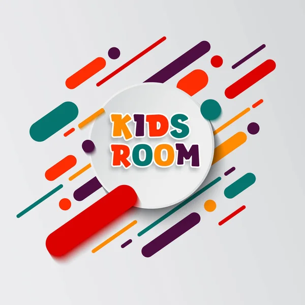 Kids Zone Unterhaltung Banner. Bunte Buchstaben für die Kinderzimmerdekoration. Anmeldung für das Kinderspielzimmer. Gestaltung der Kinderzone und des Partyraums. — Stockvektor