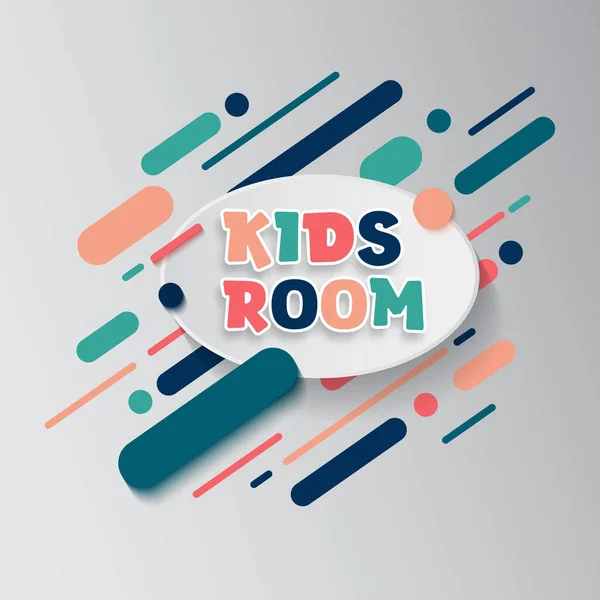 Kids Zone Unterhaltung Banner. Bunte Buchstaben für die Kinderzimmerdekoration. Anmeldung für das Kinderspielzimmer. Gestaltung der Kinderzone und des Partyraums. — Stockvektor