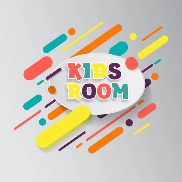 Kids Zone Unterhaltung Banner. Bunte Buchstaben für die Kinderzimmerdekoration. Anmeldung für das Kinderspielzimmer. Gestaltung der Kinderzone und des Partyraums. — Stockvektor