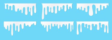 Beyaz eritme damlaları, sıvı sos ve süt damlaları. Beyaz sıvı veya erimiş çikolata damlaları, süt akımı boyası.