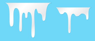 Beyaz eritme damlaları, sıvı sos ve süt damlaları. Beyaz sıvı veya erimiş çikolata damlaları, süt akımı boyası.
