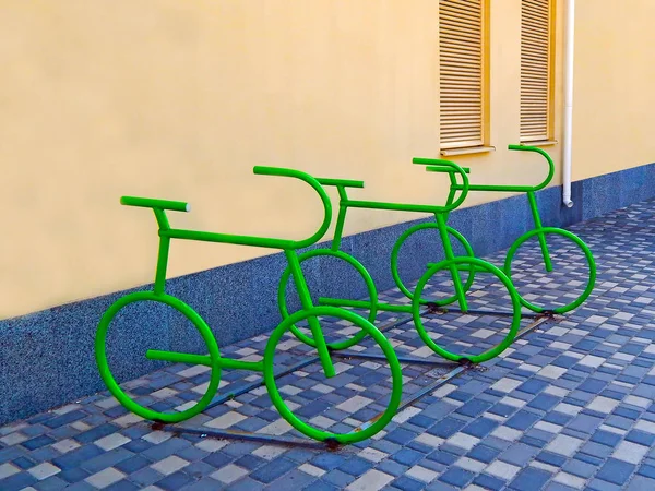 Parking Bicycles Metal Store — Stock Photo, Image