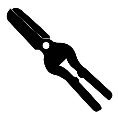 Beyaz arka plan vektör illüstrasyon izole makas Bahçe siluet