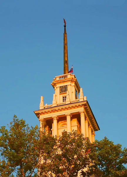 Sonne Horloge Sur Tour Louveteau Matrubien Sébastopol — Photo