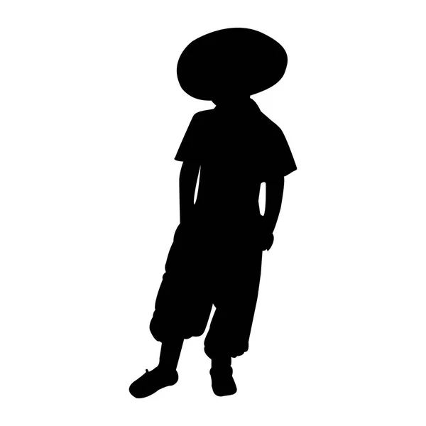 Frau Silhouette Schwarz Auf Weißem Hintergrund Vektor Illustration — Stockvektor