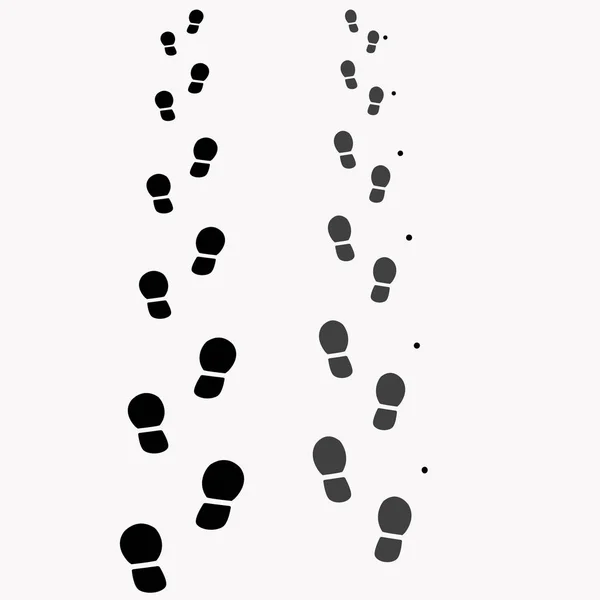 白い背景に人間の足跡アイコンが隔離されています ベクトルアート — ストックベクタ
