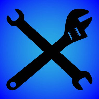 mavi arka plan vektör illüstrasyon izole anahtarı siluet