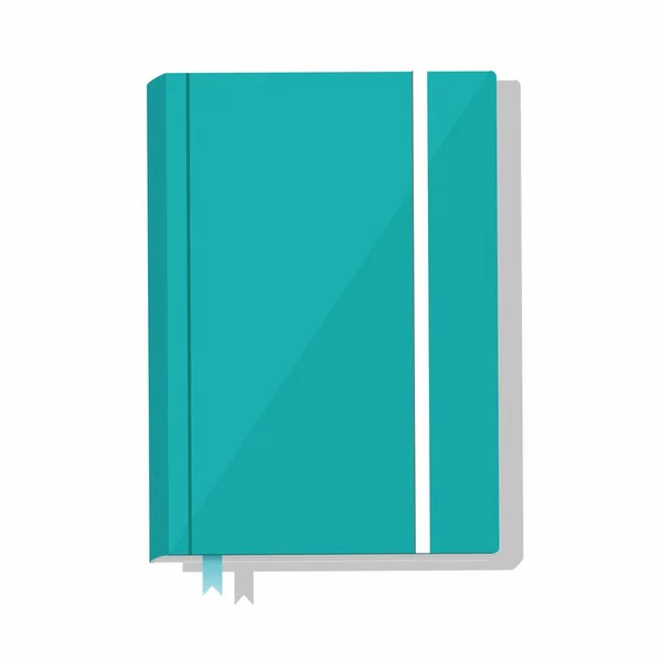 Libro di note blu isolato su sfondo bianco . — Vettoriale Stock