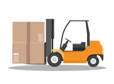 Ambar kavramı. Forklift büyük depo teslim 