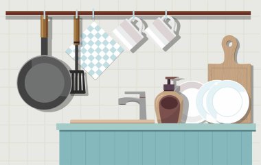 Mutfak mobilya ile ev iç