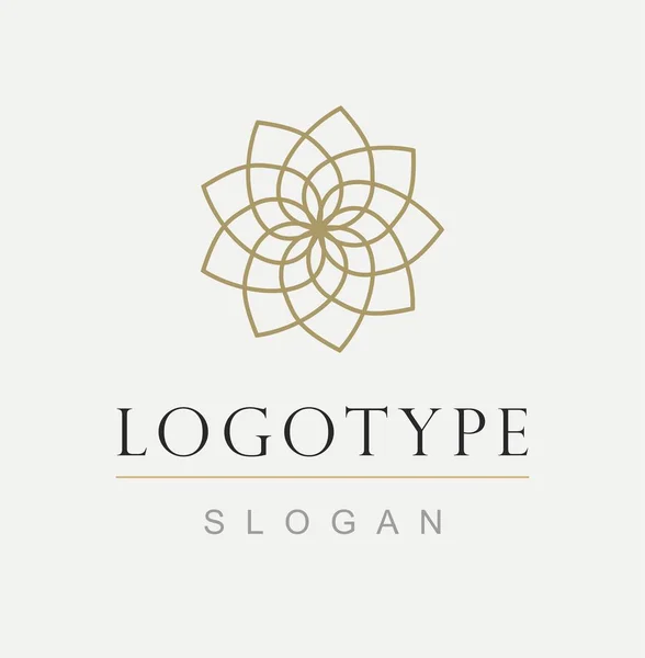 Yuvarlak geometri dekorasyon logosu. 