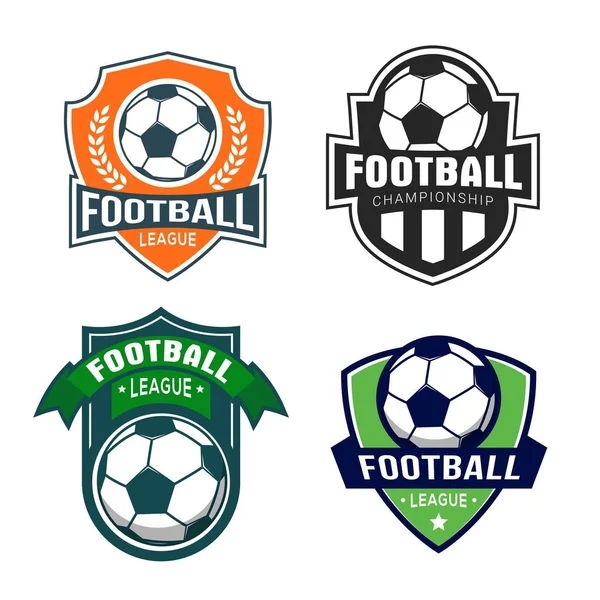 Set Von Fußball Abzeichen Logo Design Vorlagen — Stockvektor