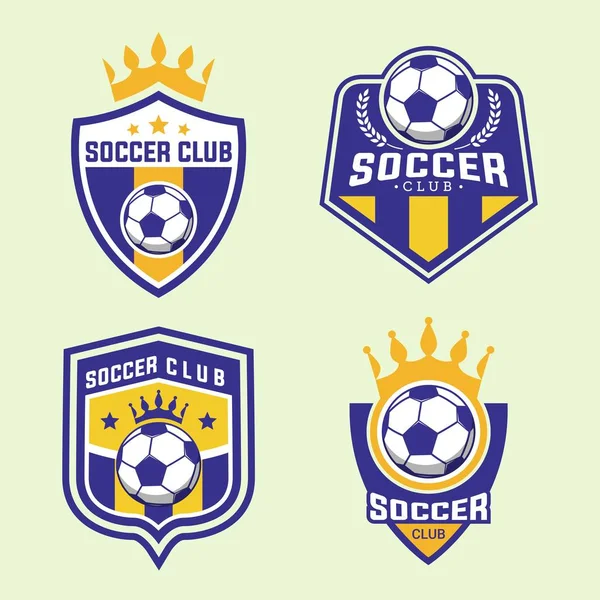 Futbol Futbolu Rozeti Logo Tasarım Şablonları
