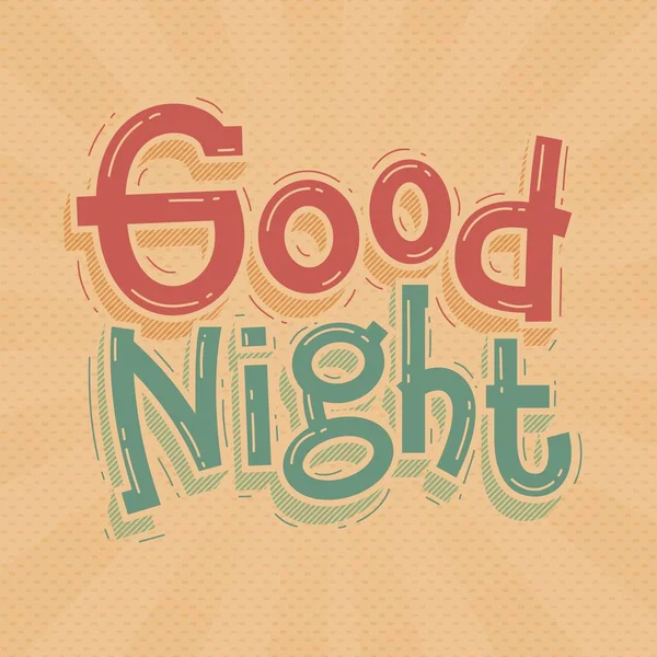 İyi geceler metin yazı vektör el çizilmiş