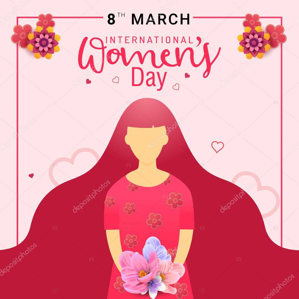 Happy women's day greeting card