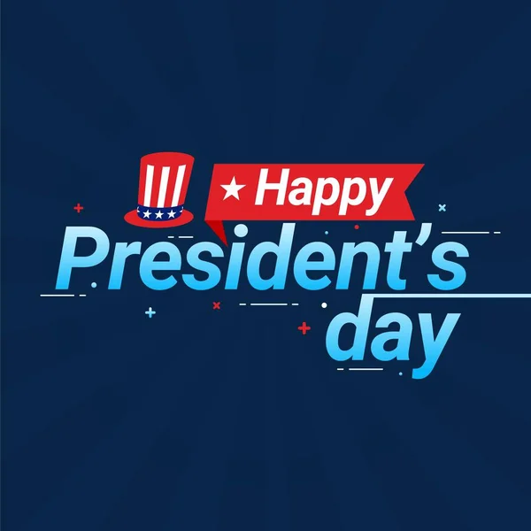 Happy President Day Greeting Card — Stock Vector