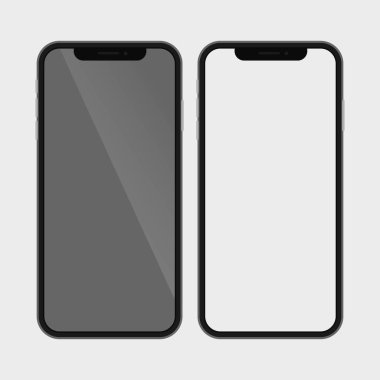 Akıllı telefon sahte şablon vektör illüstrasyon