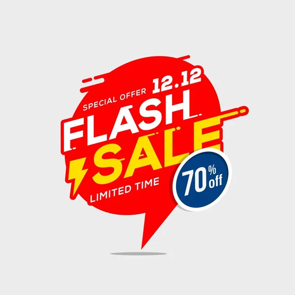 Modelo Emblema Venda Flash Oferta Especial Com Trovão —  Vetores de Stock