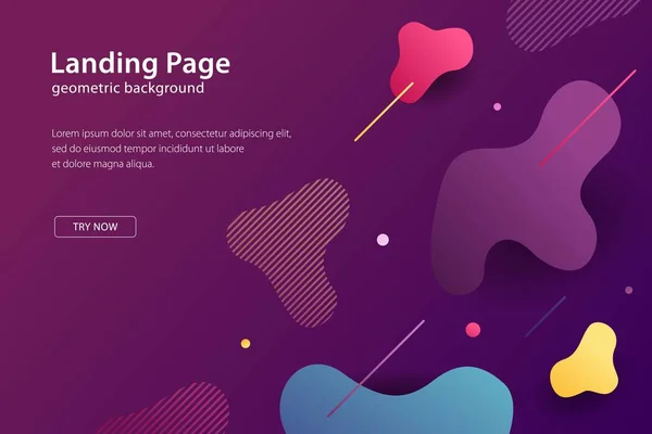 Fondo Geométrico Ondulado Ideal Para Landing Page Con Una Composición — Archivo Imágenes Vectoriales