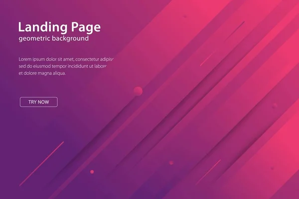 Fondo Geométrico Ondulado Ideal Para Landing Page Con Una Composición — Vector de stock