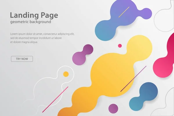 Fondo Geométrico Ondulado Ideal Para Landing Page Con Una Composición — Vector de stock