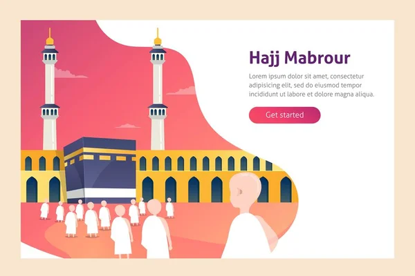 Hajj Mabroor Greeting Arabic Calligraphy Vector Translated May Allah Accept — Stock Vector
