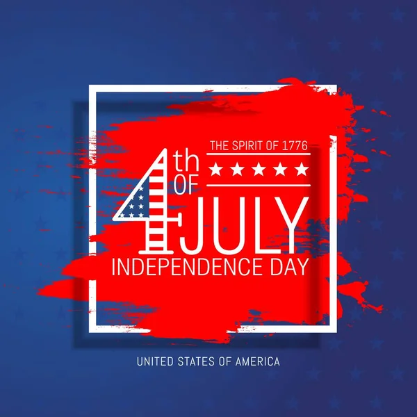 4Th July Usa Flag Independence Day Banner Vector Illustration — Stock Vector