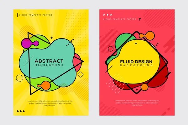 역동적인 포스터와 스타일의 디자인 인사말 카드에 기하학적 — 스톡 벡터