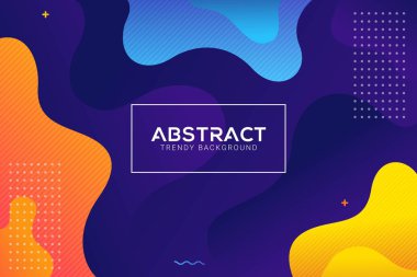 Dinamik soyut dalgalı çizgi trendy renk geçiş arka planı 