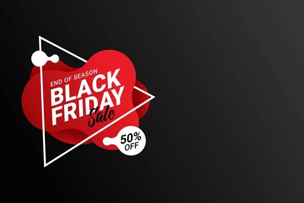 İş tanıtım vektörü illüstrasyonu için Kara Cuma satış afişi şablonu