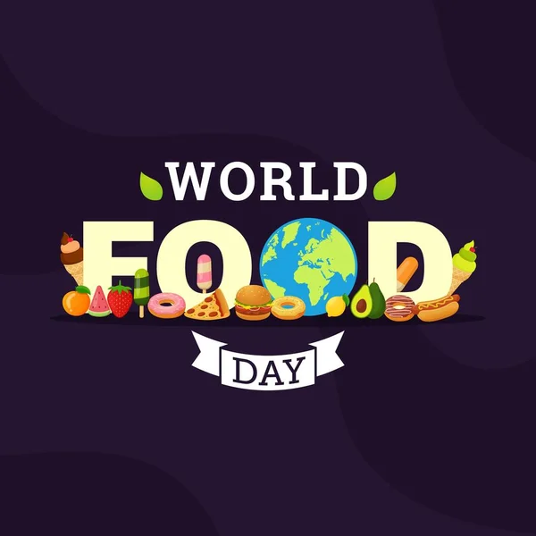 Ilustracja Wektora Światowego Dnia Żywności — Wektor stockowy