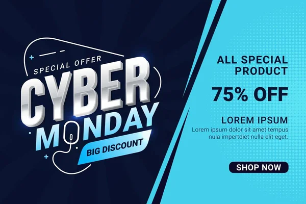 Siber Pazartesi bayrağı tanıtım şablonu