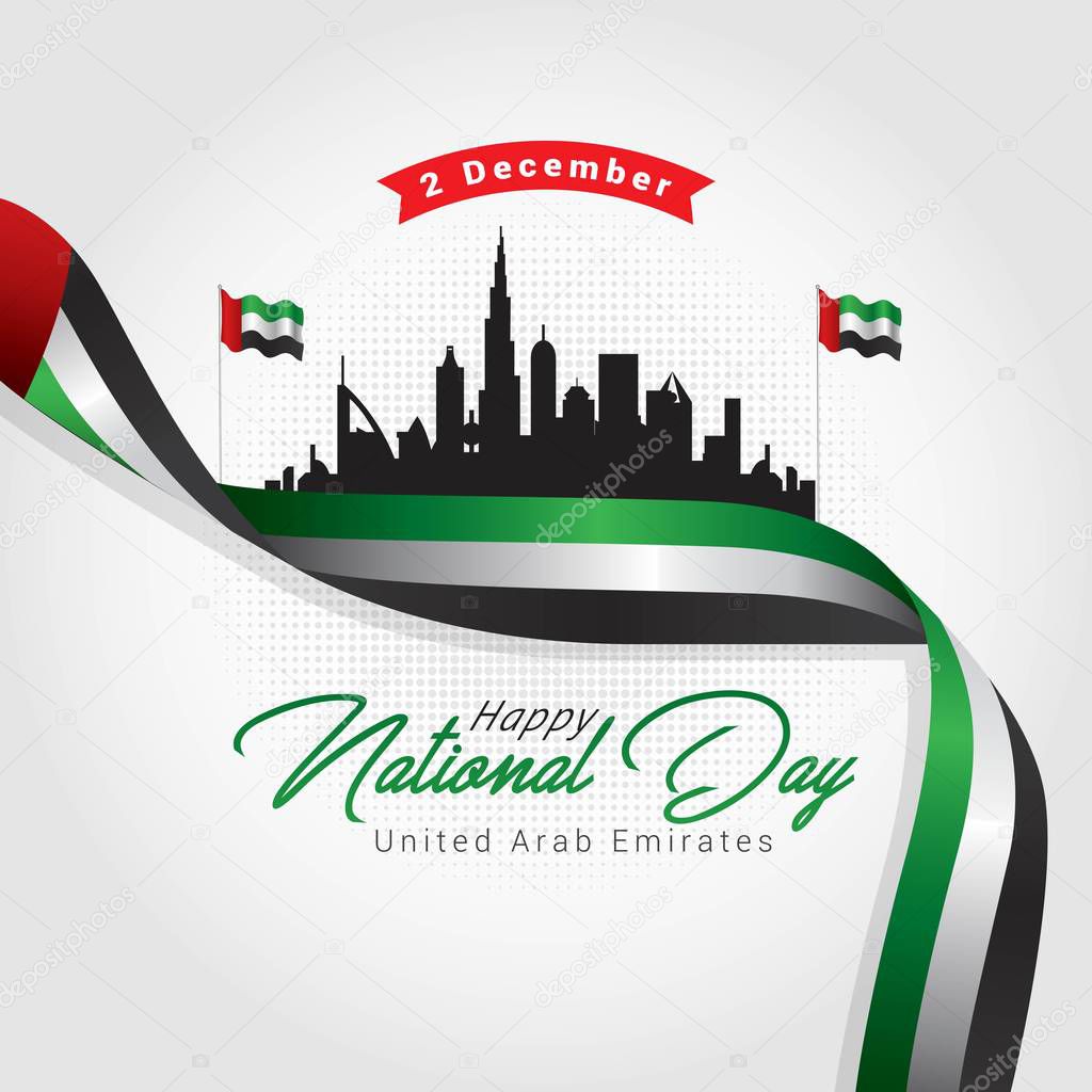 UAE Independence day. Vector Illustration United Arab Emirates national day