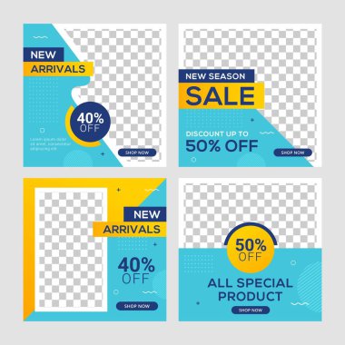 Sosyal medya afişi dijital pazarlama için reklam şablonu