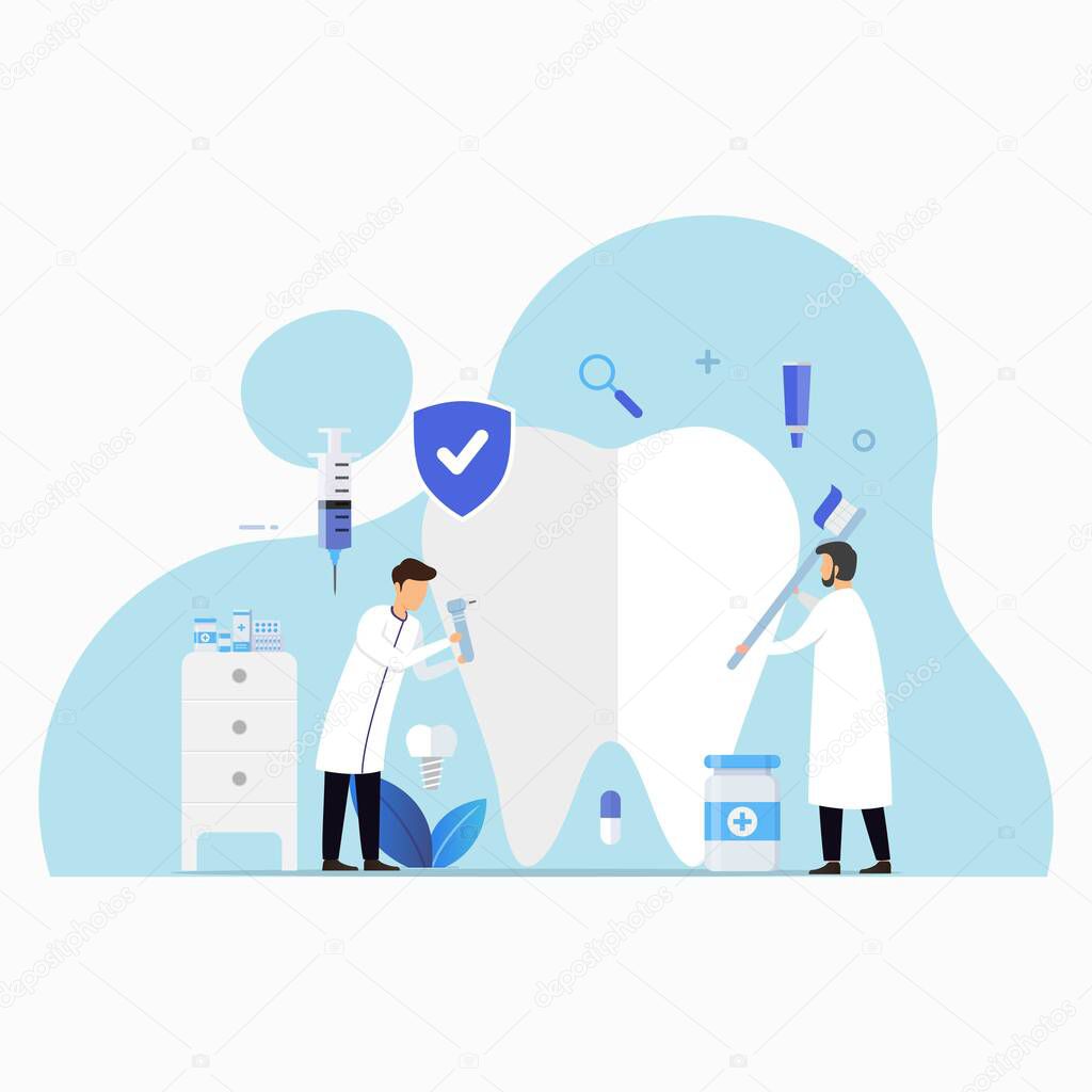 dental care clinic for checkup design concept vector illustration