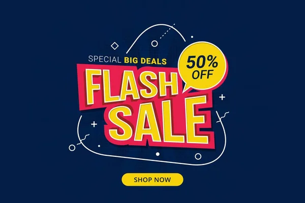 Flash Venda Desconto Oferta Especial Banner Preço Promoção Desconto —  Vetores de Stock