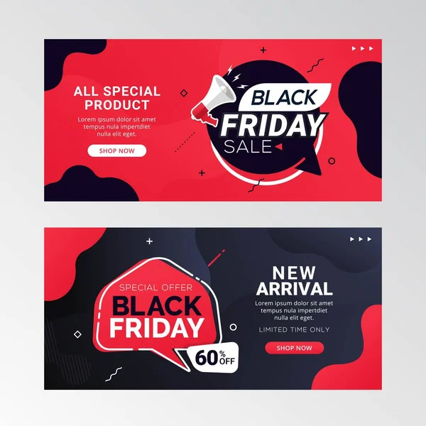 Modèle Bannière Vente Black Friday Pour Illustration Vectorielle Promotion Des — Image vectorielle
