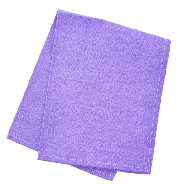 白い背景上に分離されて紫色のナプキン — ストック写真