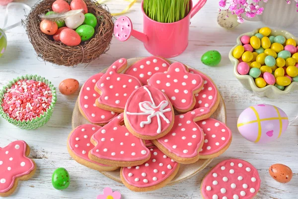 Easter Cookies White Background — Stock Photo, Image