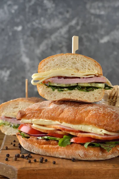 Ciabatta sandwich — Stock Photo, Image