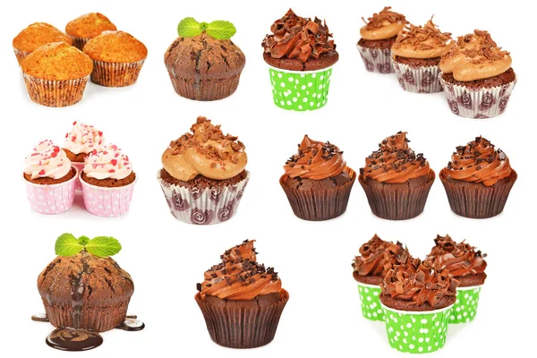 Collage of various cupcakes — Stock Photo, Image