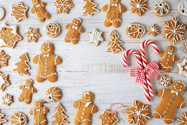 Varias galletas de jengibre de Navidad — Foto de Stock