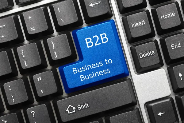 Tastiera concettuale - Business to Business (tasto blu ) — Foto Stock